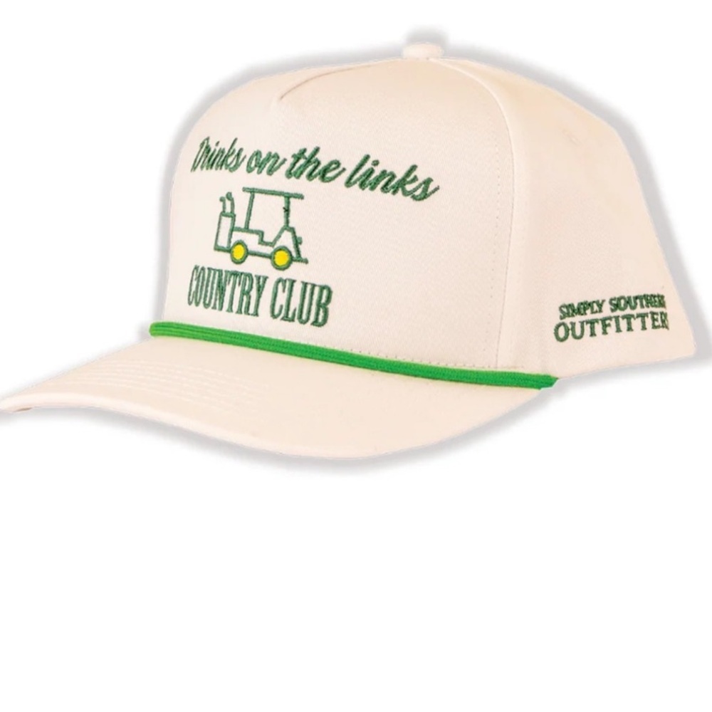 NWT Simply Southern Country Club Cap Drinks on the Links